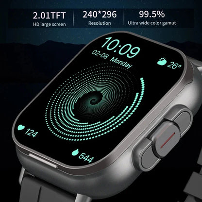 New Smart Watch D8 TWS 2 In 1 Wireless Bluetooth Noise Cancelling Earphones Watch 2" Sports Heart Rate NFC Ultra Smartwatch