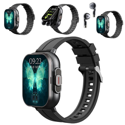 New Smart Watch D8 TWS 2 In 1 Wireless Bluetooth Noise Cancelling Earphones Watch 2" Sports Heart Rate NFC Ultra Smartwatch