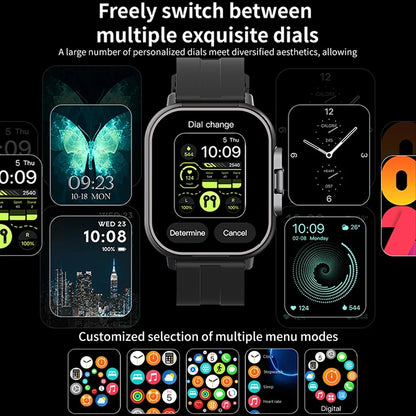New Smart Watch D8 TWS 2 In 1 Wireless Bluetooth Noise Cancelling Earphones Watch 2" Sports Heart Rate NFC Ultra Smartwatch