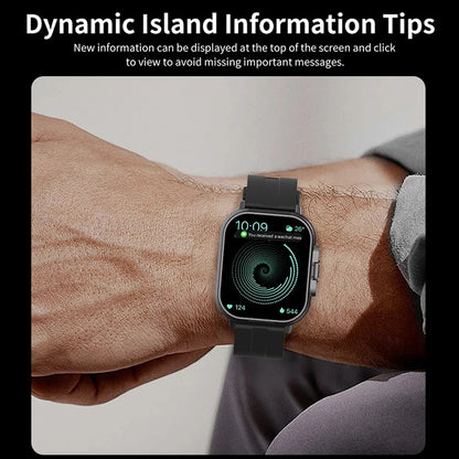 New Smart Watch D8 TWS 2 In 1 Wireless Bluetooth Noise Cancelling Earphones Watch 2" Sports Heart Rate NFC Ultra Smartwatch