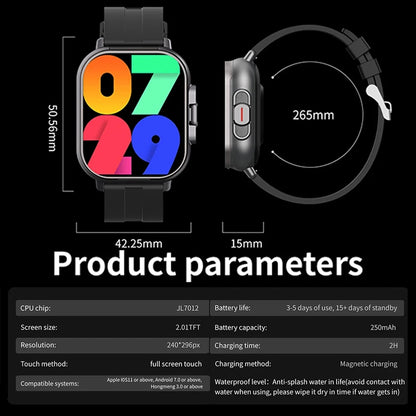 New Smart Watch D8 TWS 2 In 1 Wireless Bluetooth Noise Cancelling Earphones Watch 2" Sports Heart Rate NFC Ultra Smartwatch