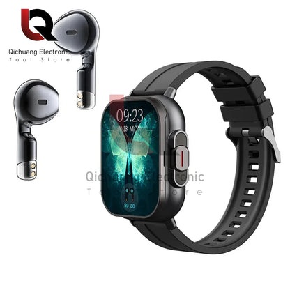 New Smart Watch D8 TWS 2 In 1 Wireless Bluetooth Noise Cancelling Earphones Watch 2" Sports Heart Rate NFC Ultra Smartwatch