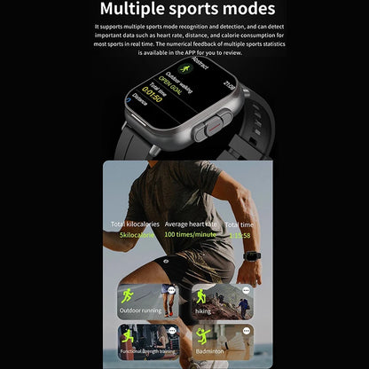New Smart Watch D8 TWS 2 In 1 Wireless Bluetooth Noise Cancelling Earphones Watch 2" Sports Heart Rate NFC Ultra Smartwatch