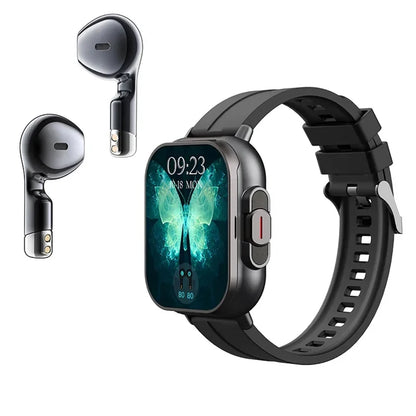 New Smart Watch D8 TWS 2 In 1 Wireless Bluetooth Noise Cancelling Earphones Watch 2" Sports Heart Rate NFC Ultra Smartwatch