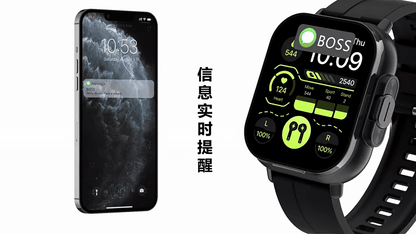 New Smart Watch D8 TWS 2 In 1 Wireless Bluetooth Noise Cancelling Earphones Watch 2" Sports Heart Rate NFC Ultra Smartwatch
