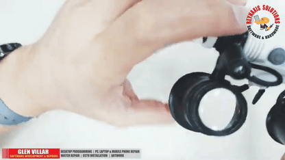 OptiMax Pro – 2X LED Head-Mounted Magnifier | Adjustable 8X, 15X, 23X Lens for Watch, Jewelry & Tech Repair